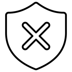 Obraz premium Shield dismiss logo symbol line