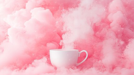 White Mug in Pink Cloud
