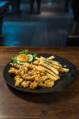 Chicken Plattern Sausage French Fries and sauce