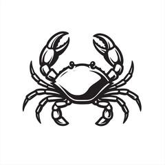 crab on white background