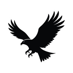 Gliding Eagle Smooth Grace Silhouette Vector