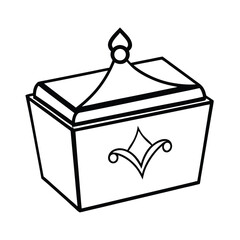 silver white luxury tea box crystal accents