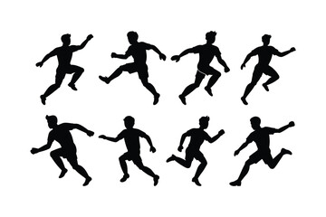 Dynamic Soccer Players in Action with Blue Accents