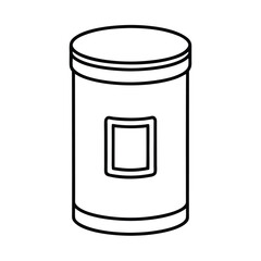 simple cylindrical tea tin vertical label