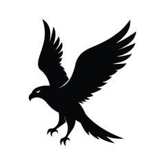 Gliding Eagle Smooth Grace Silhouette Vector