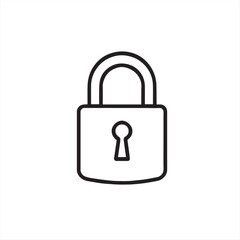 lock icon on white