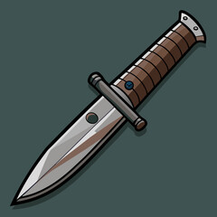 hunting knife isolated on white