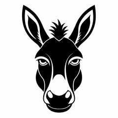 donkey head vector