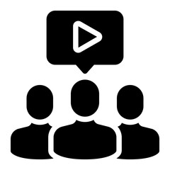 viral marketing glyph icon