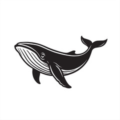 vector illustration of a whale