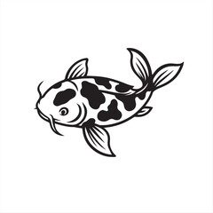 fish on a black background