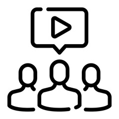 viral marketing line icon