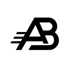 A and B Letter Logo Combination