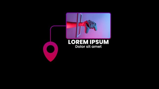 Gradient Location Pop Up Title With Image