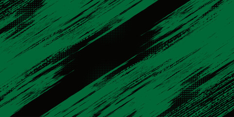 Dots halftone green and black color pattern gradient grunge texture background. Dots pop art comics sport style modern black abstract background.