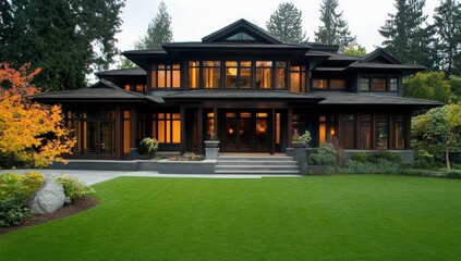 Luxurious Modern Home at Dusk