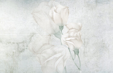 Beautiful macro scale flower on the wall.