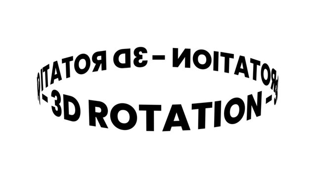 Black & White Rotating Kinetic Typography Text