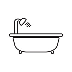 The best bathtub icon vector, illustration logo template in trendy style. Can be used for many purposes.

