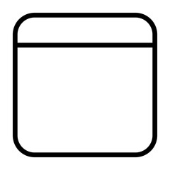 Popup Block Vector Line Icon Design