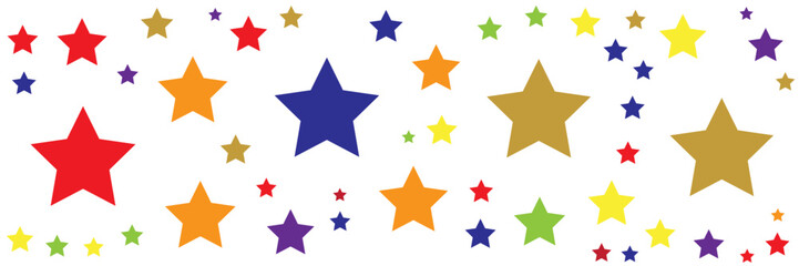 Stars Seamless Pattern. Seamless full color Stars Pattern on White Background. Good for fabric, textile, pajama, linen, wallpaper, background. vector