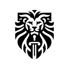 Lion Face Monogram Logo Design_004