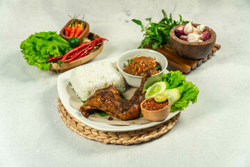 Chicken Leg Fish Food with kremesan sayur asem