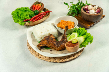 Chicken Leg Fish Food with kremesan sayur asem