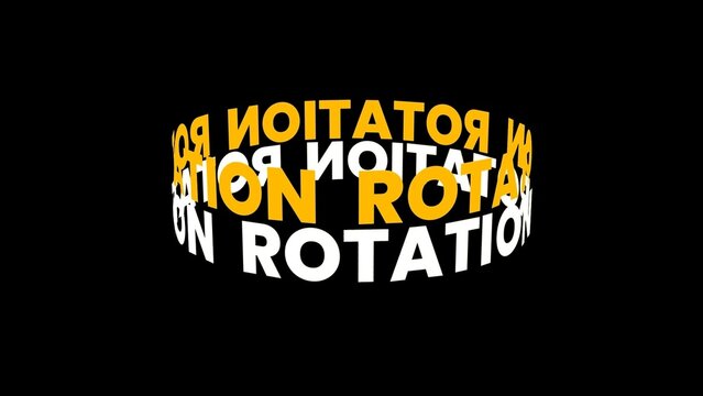 Rotating Tube Kinetic Typography Text