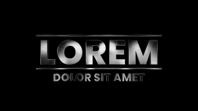 Powerful Realistic Metal Text & Title Intro