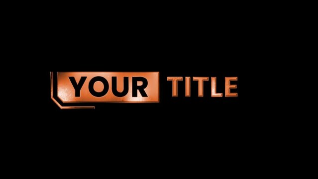 Copper Metal Text & Title Intro