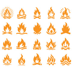 fire icons , fire icons set