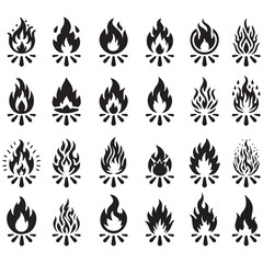fire icons , fire icons set