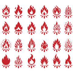 fire icons , fire icons set