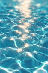 Obraz premium Glistening water surface with gentle ripples and tension, close-up abstract texture in natural light