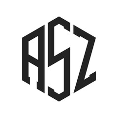 ASZ Logo Design. Initial Letter ASZ Monogram Logo using Hexagon shape