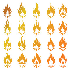 fire icons , fire icons set