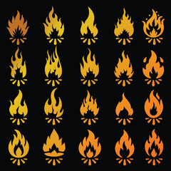 fire icons , fire icons set