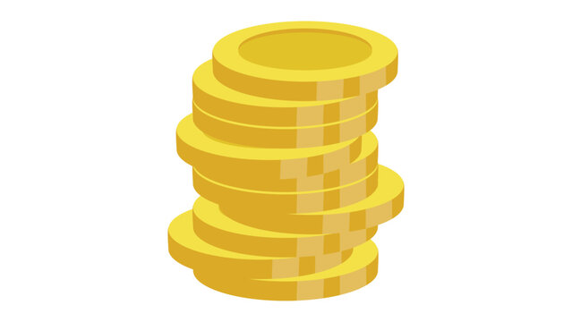 stack of gold coins illustration
