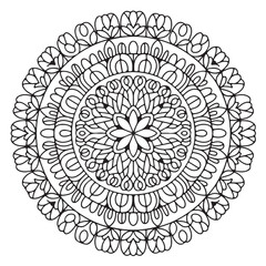 mandala design art vactor. vactor mandala & pattern.Flower Bloom Radial Patterns