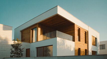 Villa contemporaine avec bois
