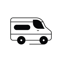 Delivery Van Vector icon