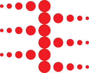 red and white circles