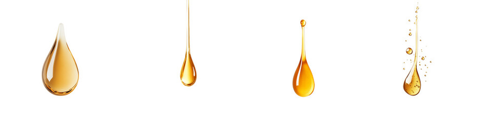 Golden Liquid Drops  High-Resolution Images of Falling Oil or Honey