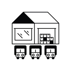 Logistics Hub Vector icon