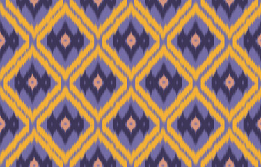 Ikat ethnic abstract art Seamless pattern in tribal, geometric design, motif ethnic handmade, folk embroidery and Mexican style, Aztec art prints Design for carpets, wallpaper, wraps, fabrics, clothin