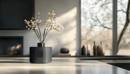 elegant, sophisticated cubic glass scent diffuser, simple, minim