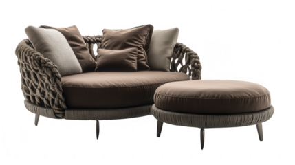 Elegant Outdoor Furniture Set with PNG Transparent Background.