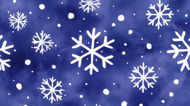 White christmas snowflakes over softly drifting warm hued purple winter landscape, generating magical seasonal holiday mood