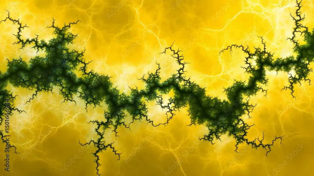 Wall mural vibrant yellow and green abstract background design featuring smooth textures and colorful patterns